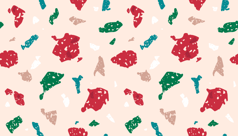 Børn terrazzo vinyl tæppe - TenStickers