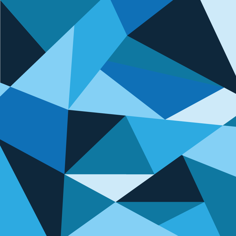 Trekantede blå mønstre geometriske vinyl tæppe - TenStickers