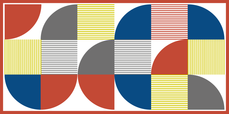 Levende abstrakte figurer geometriske vinyl tæppe - TenStickers