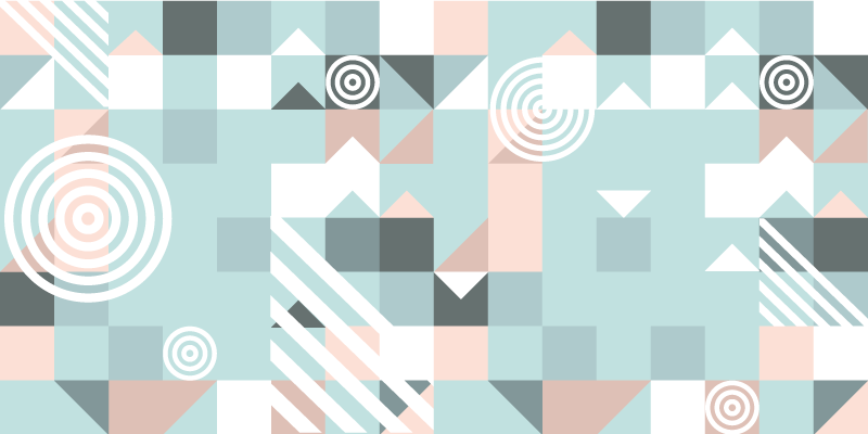 Abstrakt motiv geometriske vinyl tæppe - TenStickers