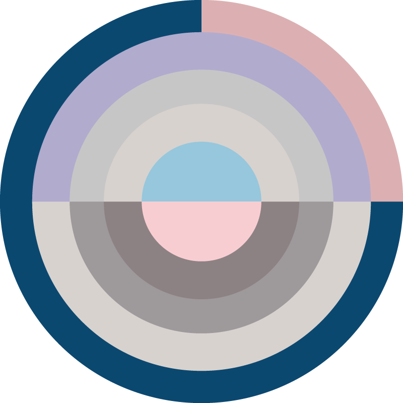 Cirkulær farvepalet moderne vinyl tæppe - TenStickers