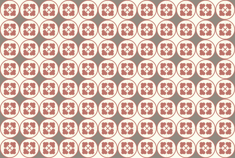 Cirkulære mønster fliser marmor vinyl tæppe - TenStickers