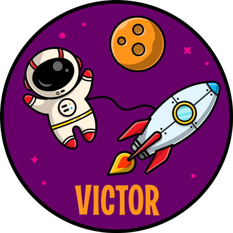 Ekspedition med navn vinyl tæppe - TenStickers