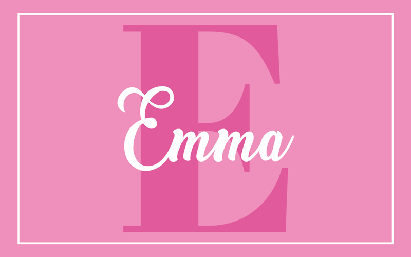 Lyserødt design med initialer vinyl tæppe - TenStickers