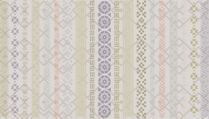 Geometrisk mønstret vinyltæppe til køkkenet - TenStickers