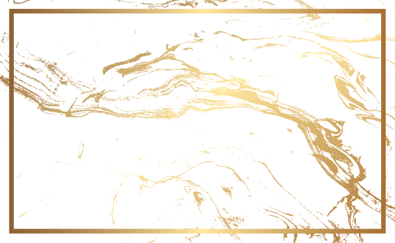 Hvid og guld marmor effekt tekstur vinyl tæppe - TenStickers