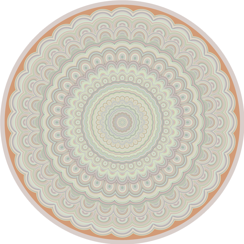 Indviklet cirkulært mønster mandala vinyl tæppe - TenStickers