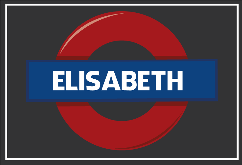 Underjordisk skilt vinyl tæppe med navn - TenStickers