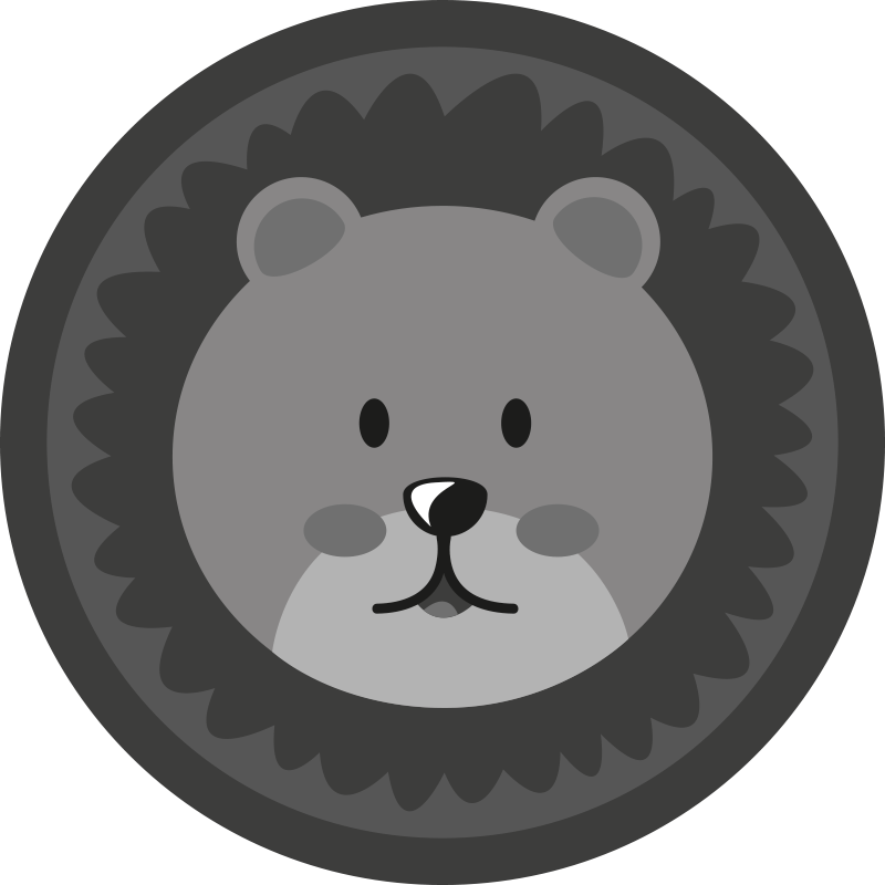 Nordisk grå lyon baby legemåtte - TenStickers