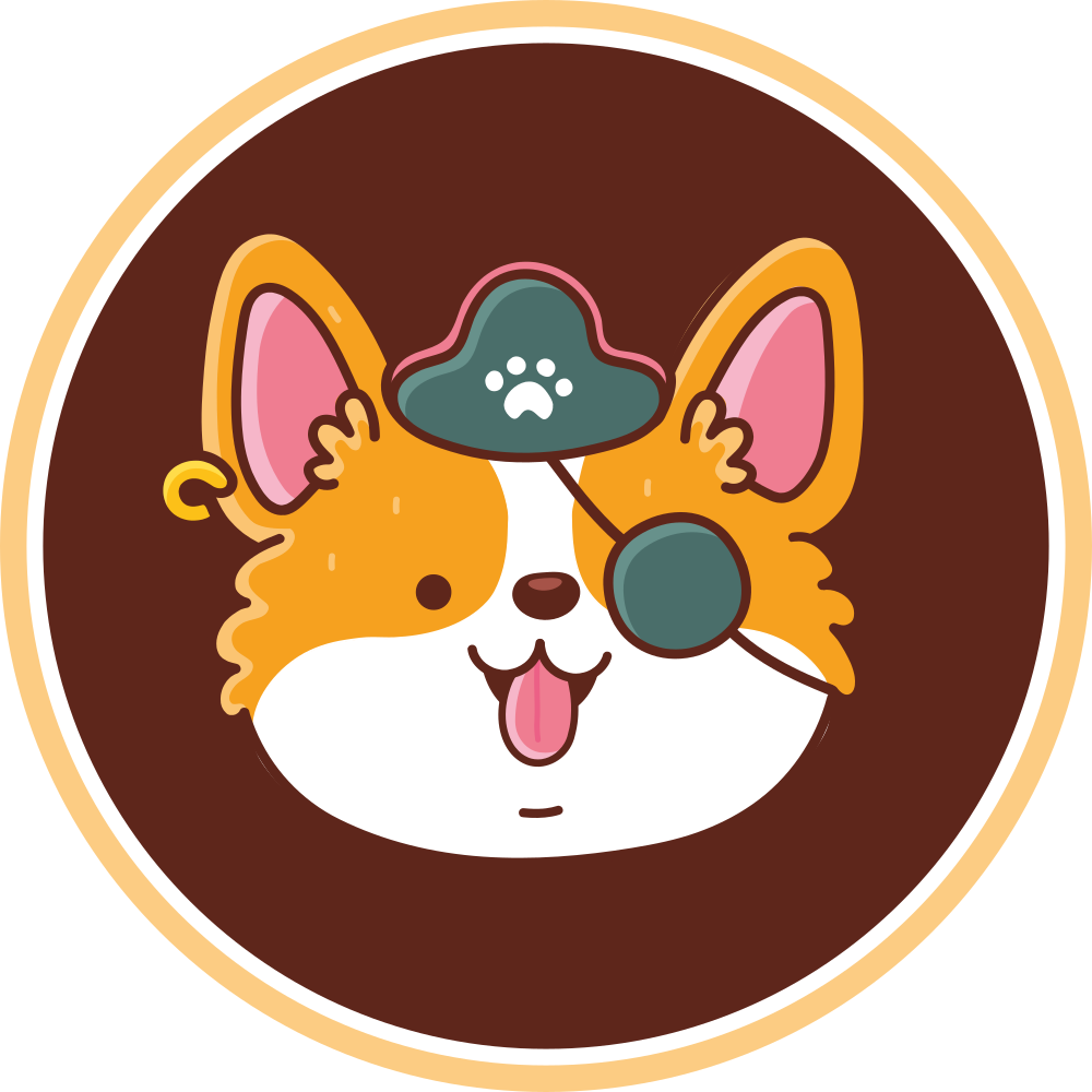 Corgi kaptajn emblem moderne vinyl tæppe - TenStickers