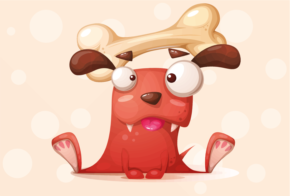 Munter hvalp vinyltæpper til babyværelse - TenStickers