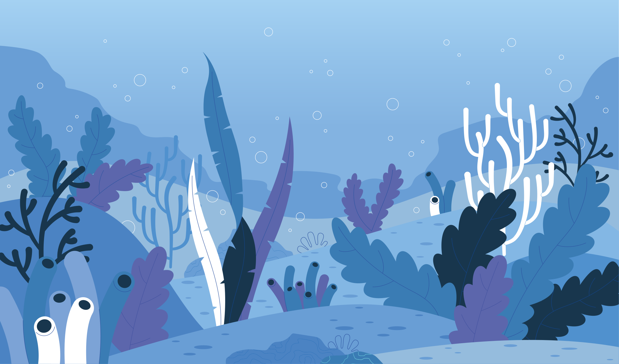 Subakvatisk landskab natur vinyl tæppe - TenStickers