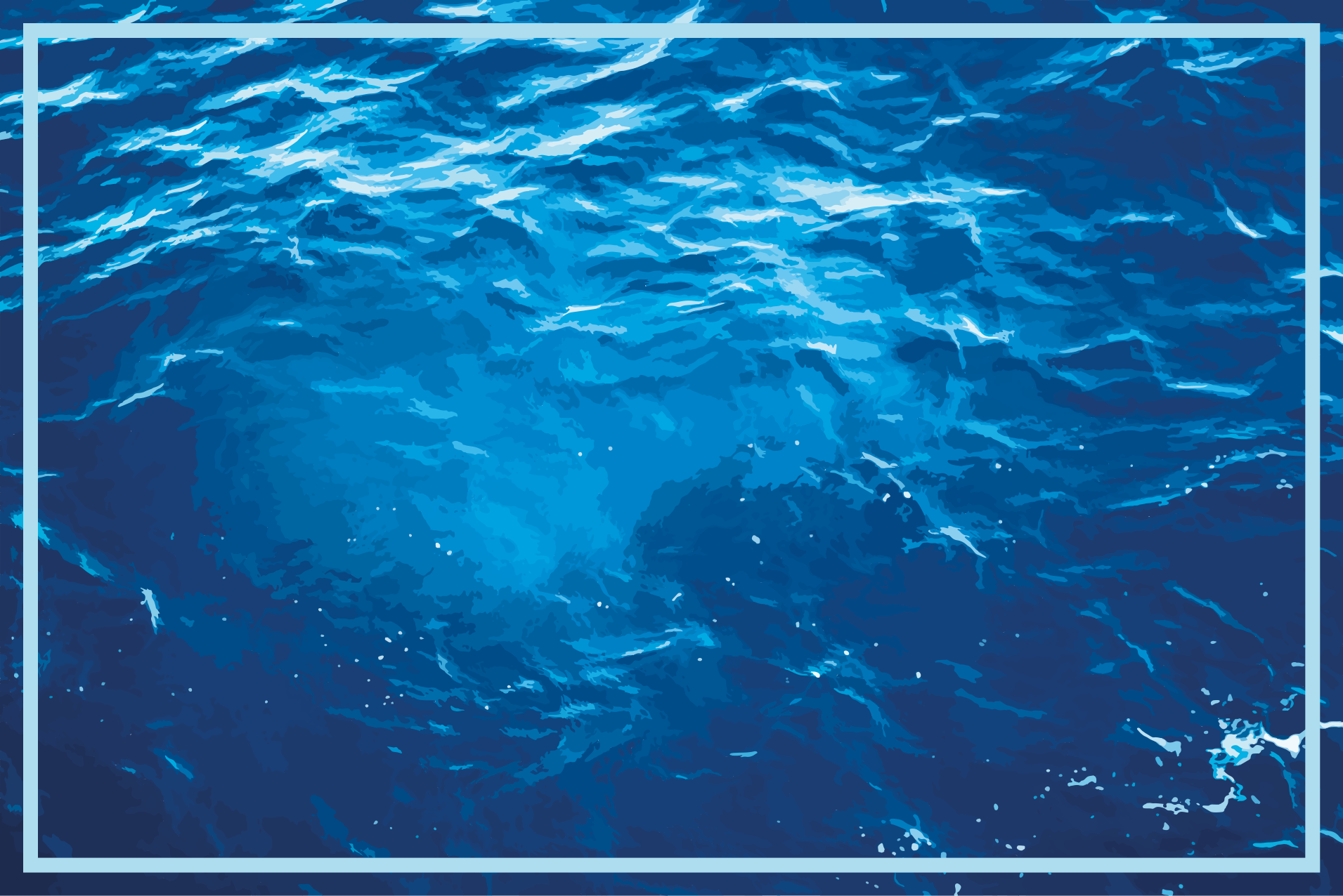 Dybt hav under vand natur vinyl tæppe - TenStickers