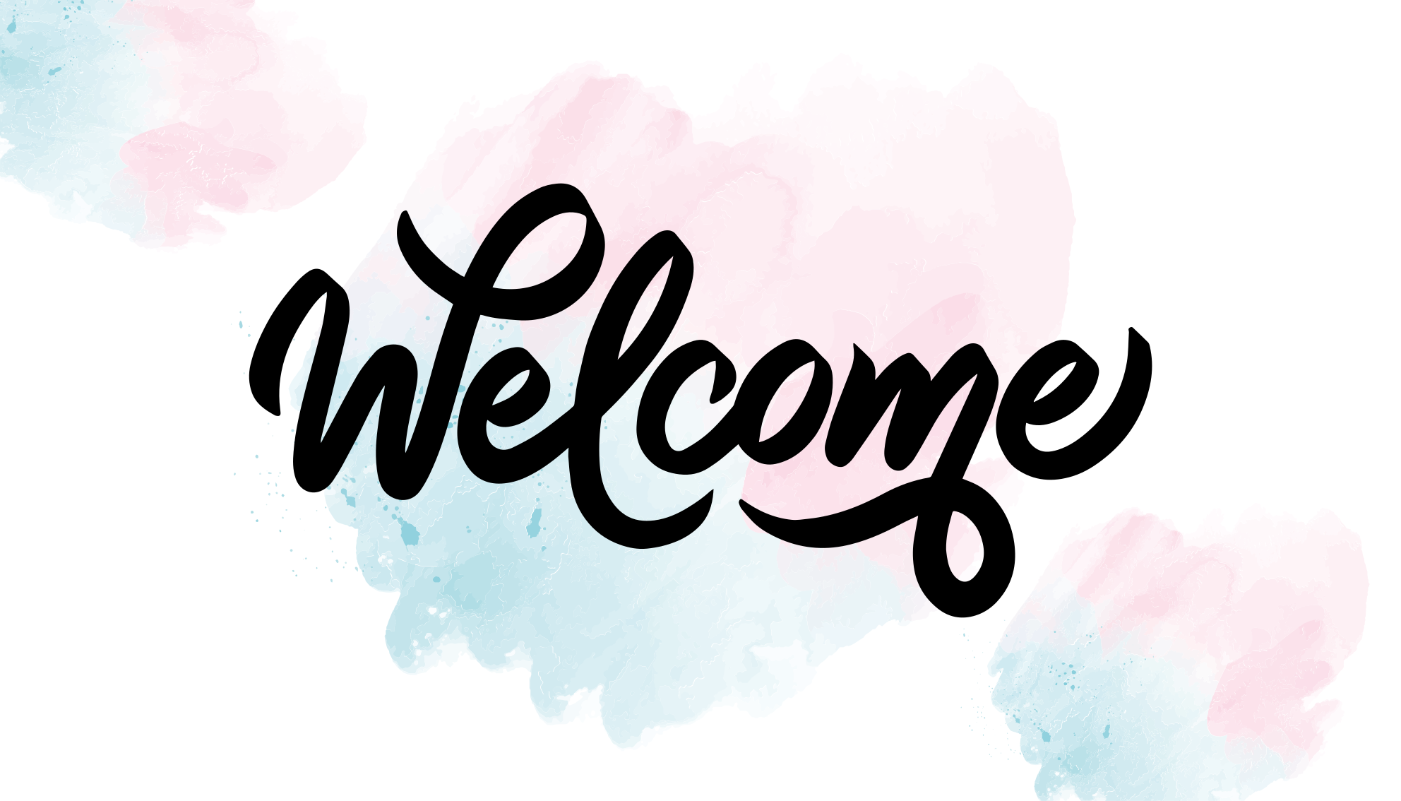 Akvarel velkommen vinyltæppe til entre - TenStickers