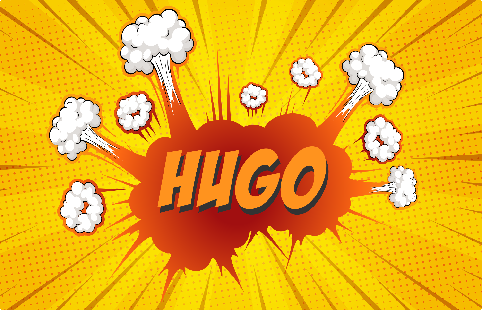 Vinyl tæppe med navn comic eksplosion med navn - TenStickers