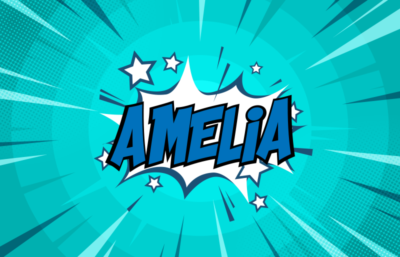 Tegneseriestilnavn vinyl tæppe til teenagere - TenStickers