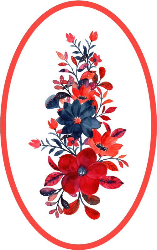 Blomsterarrangement Blomster og planter vinyltæppe - TenStickers