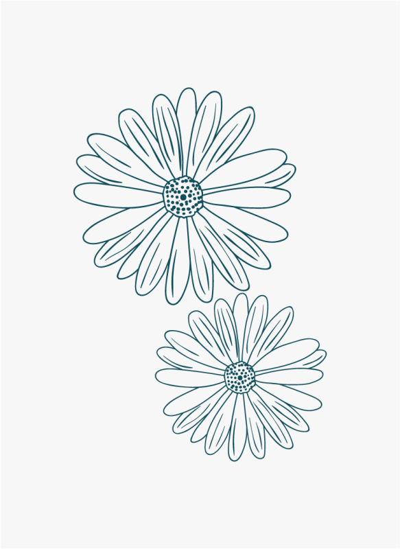 Delikat floral touch Blomster og planter vinyltæppe - TenStickers