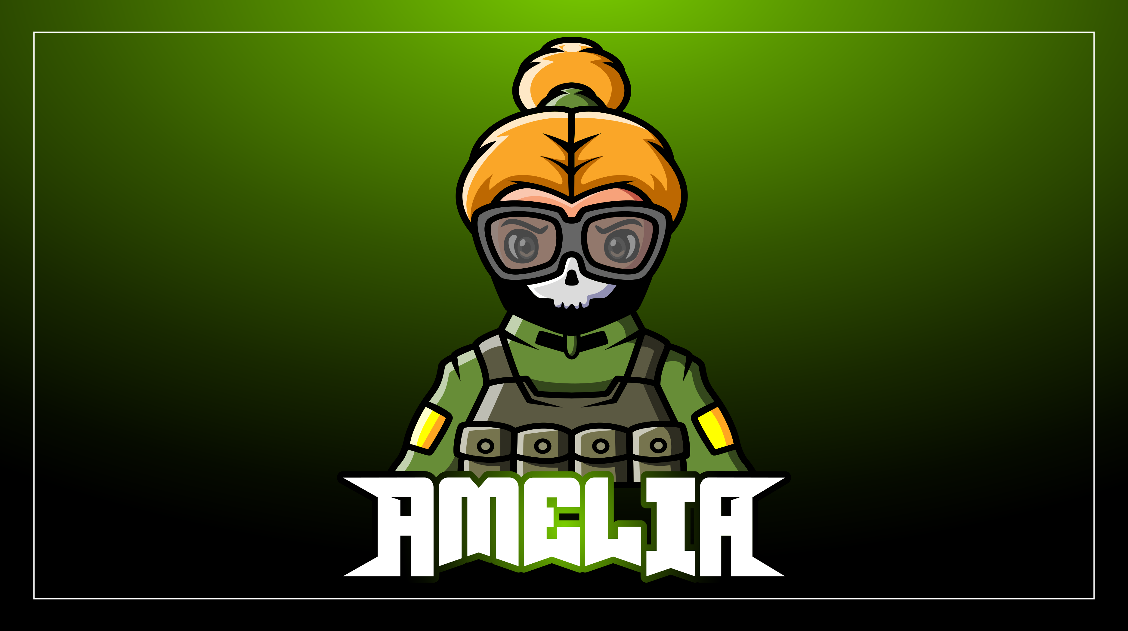 Kvindelig soldat med navn vinyl tæppe til teenagere - TenStickers