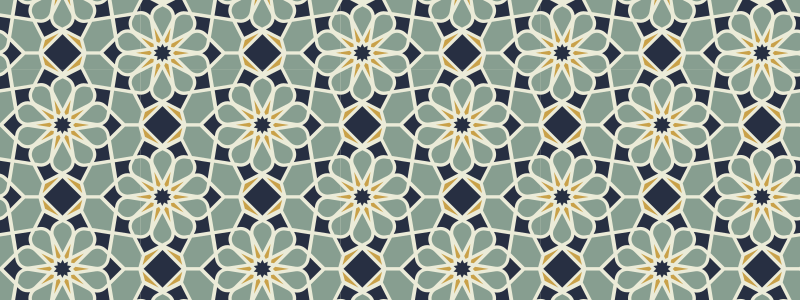 Mosaik vinyl tæppe med sofistikeret geometrisk mønster - TenStickers