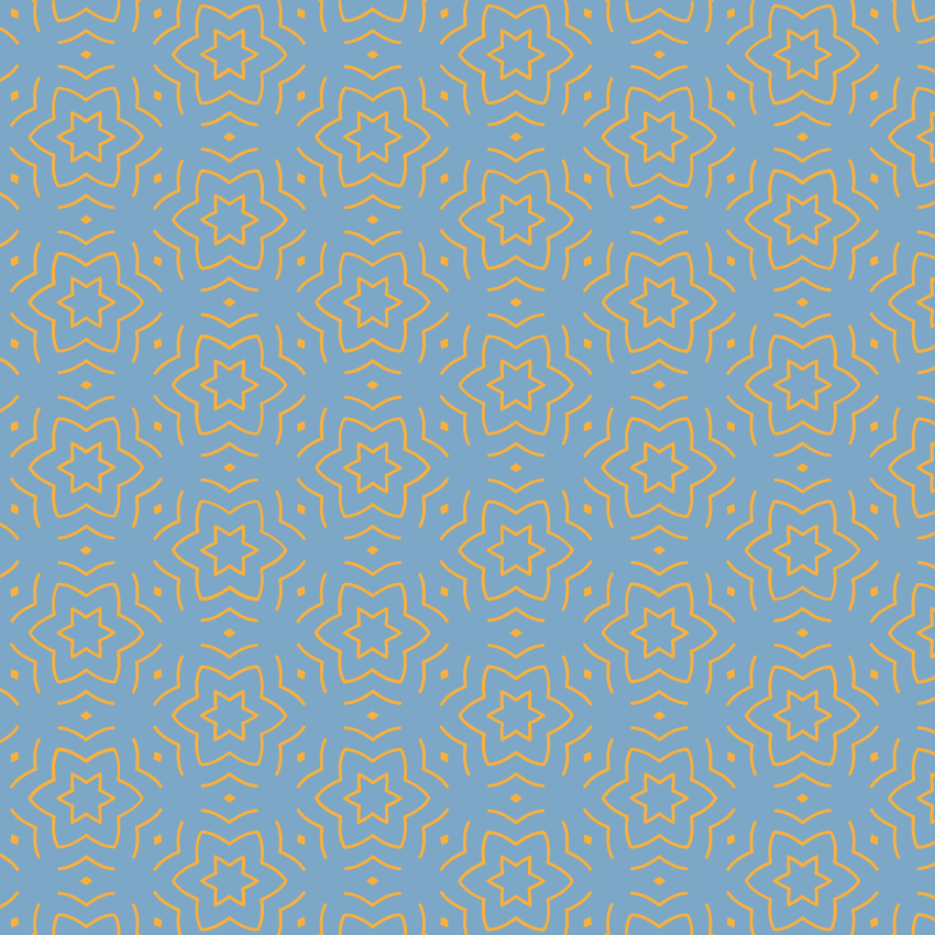 Abstrakt gult mønster stjerne vinyl tæppe - TenStickers