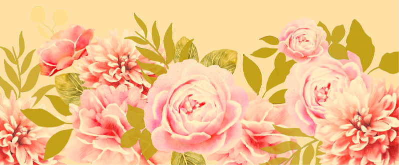 Vintage roser mønster natur vinyl tæppe - TenStickers