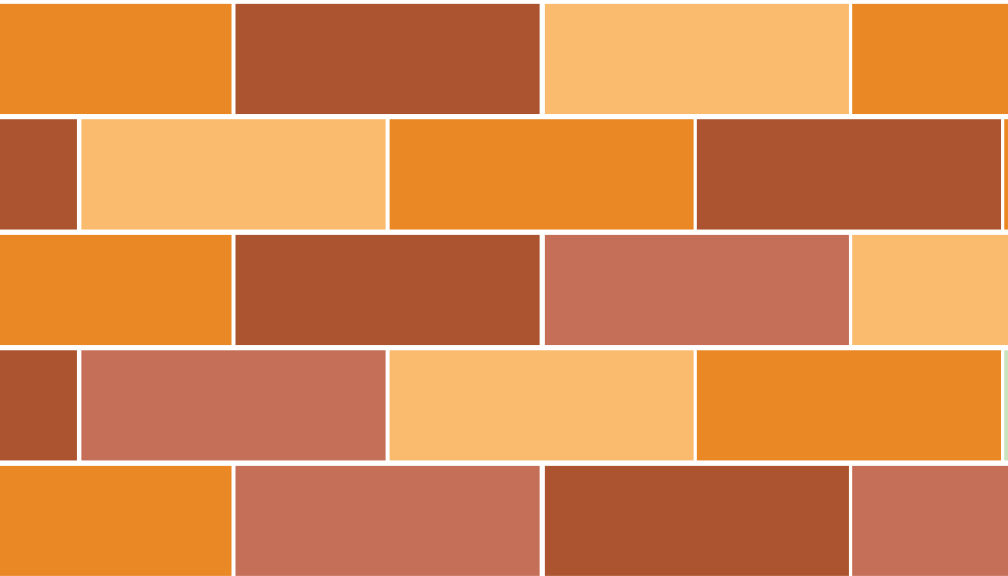 Orange fliser gulvtæppe - TenStickers