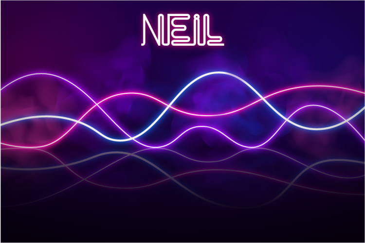 Neonlys boks med striber moderne tæppe - TenStickers