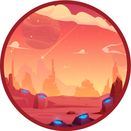 Kosmisk ørkenscene stjerne vinyl tæppe - TenStickers