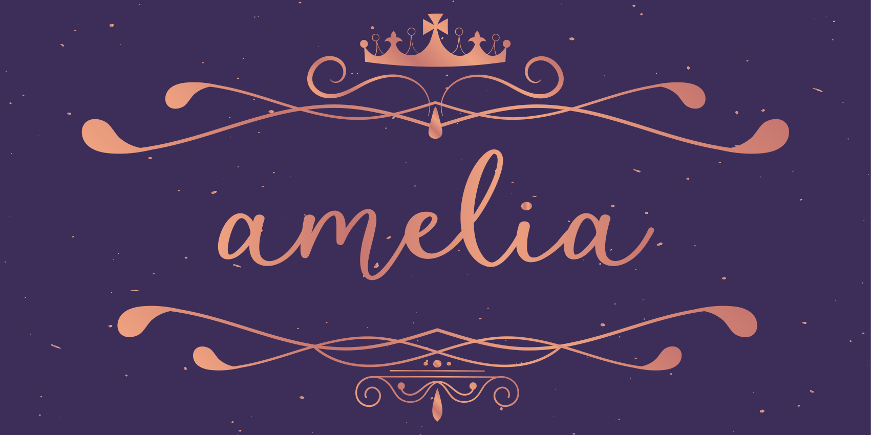 Gylden prinsesse krone med navn vinyl vinyltæppe - TenStickers