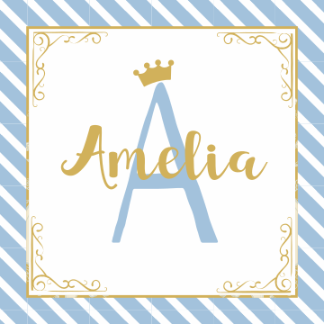 Vinyl tæppe med navn initial stil - TenStickers