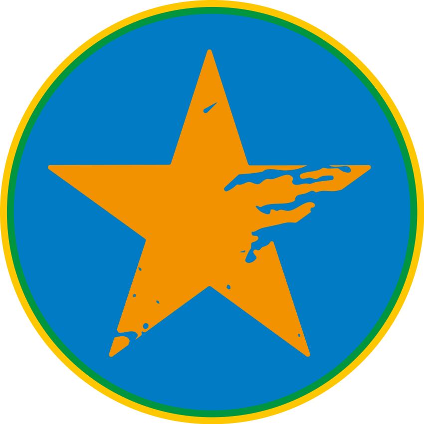 Blå stjerne accent vinyl tæppe - TenStickers