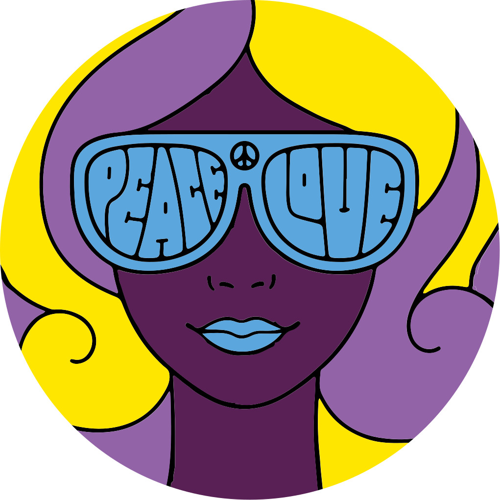 Fredskærlighedsikon vinyl tæppe til teenagere - TenStickers