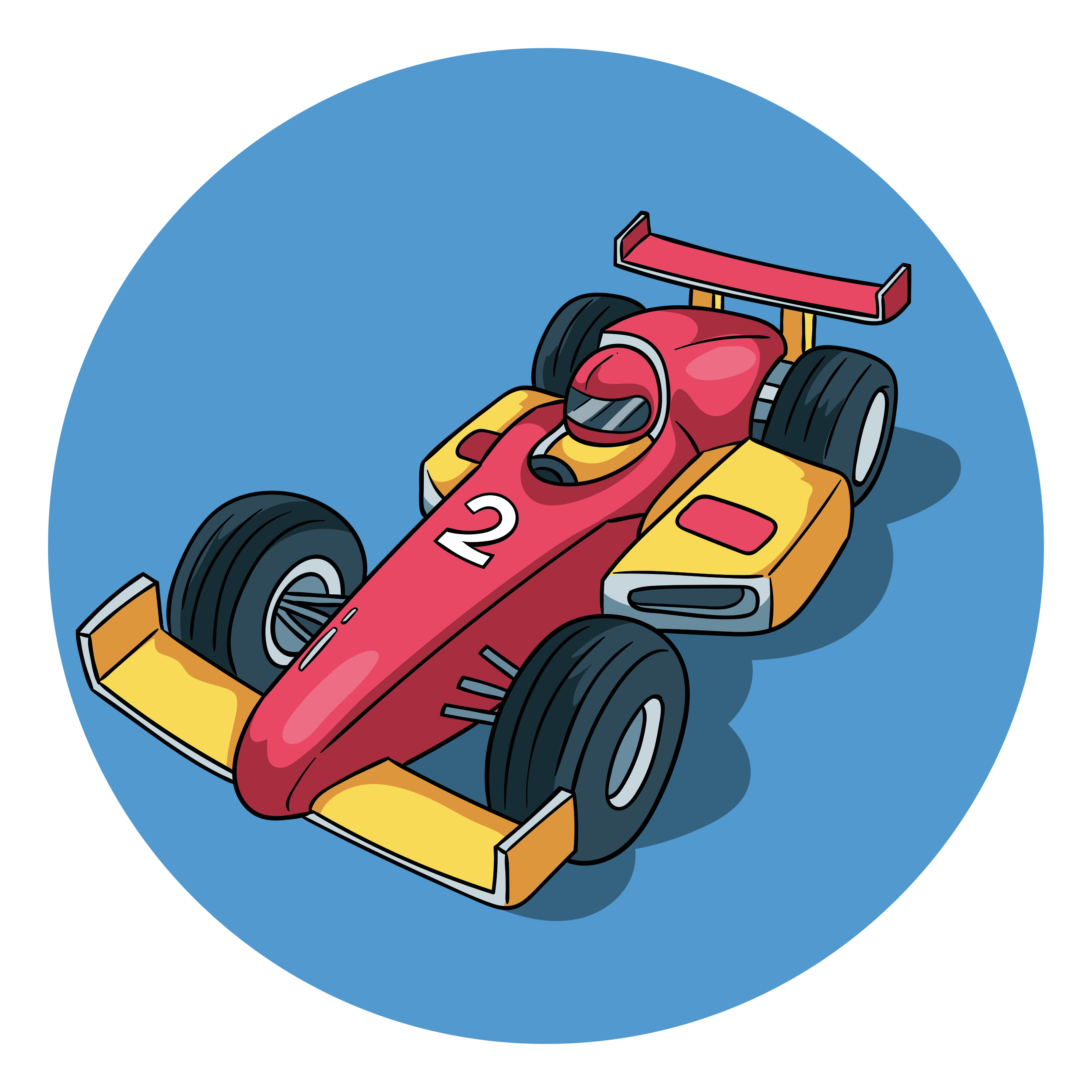 High speed racing bil vintage tæppe - TenStickers