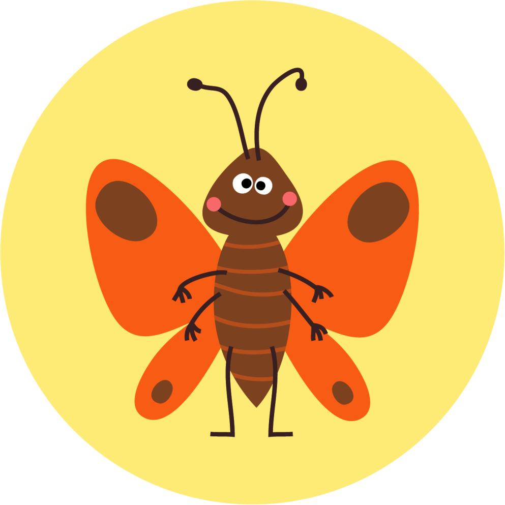 Munter sommerfuglefigur tæppe til børneværelse - TenStickers