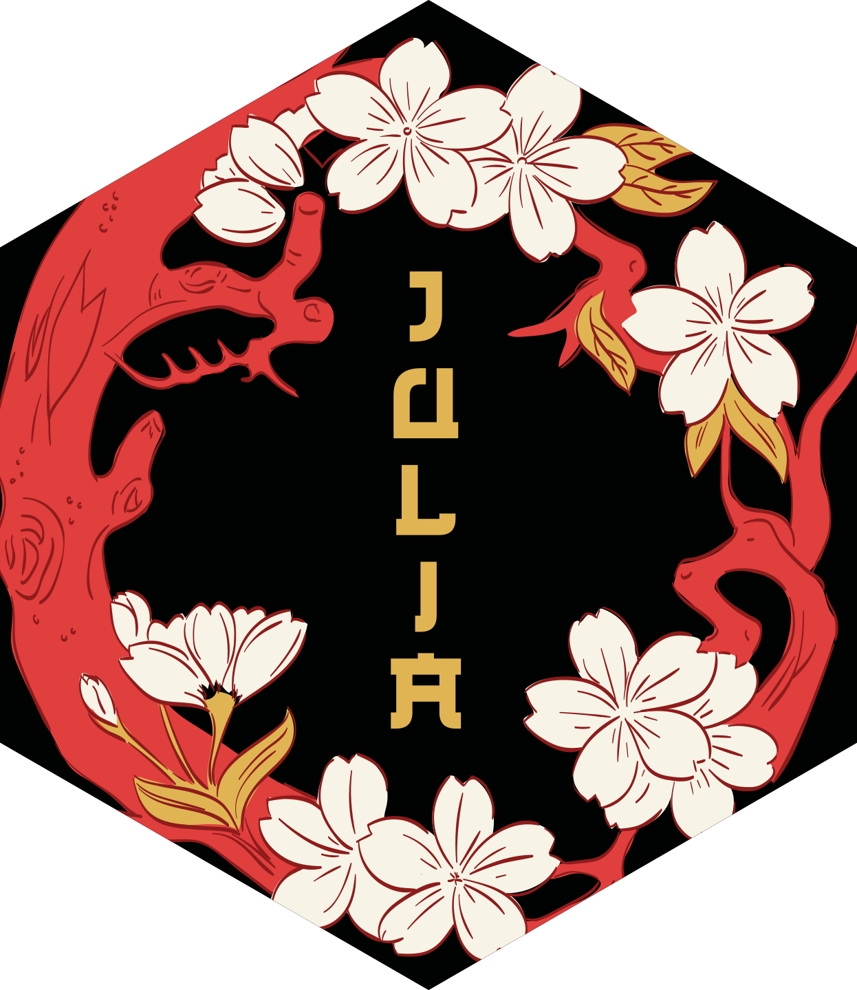 Personlig blomsterharmoni vinyl tæppe med navn - TenStickers