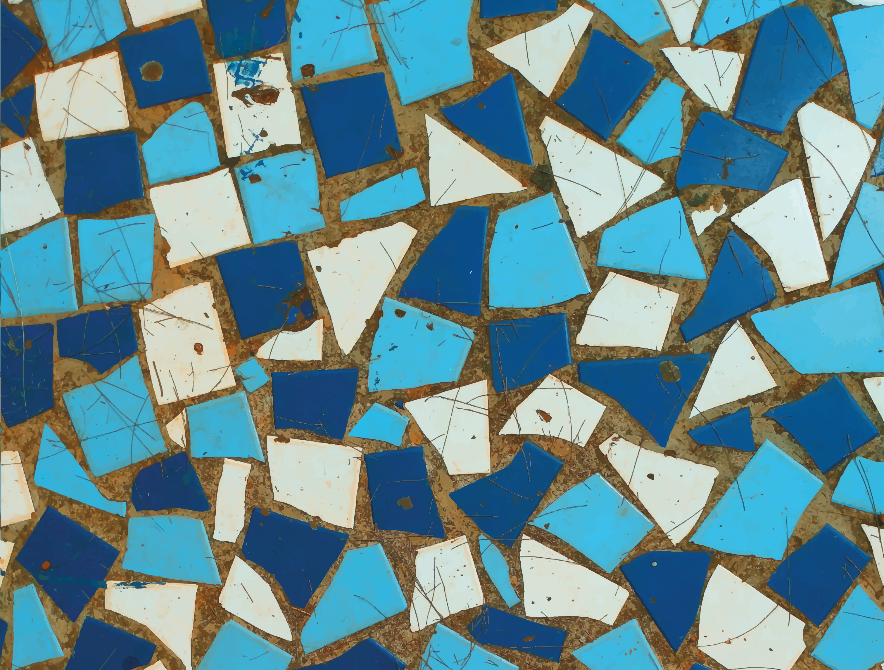 Mosaikflisearrangementer mosaik vinyl tæppe - TenStickers