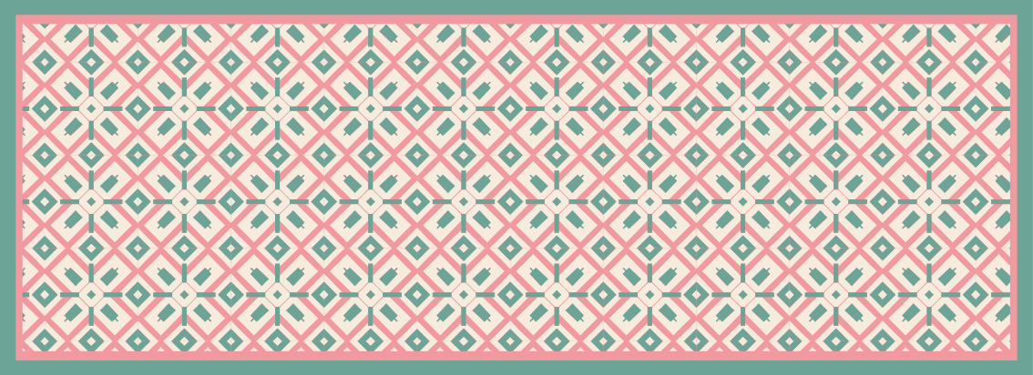 Geometriske vinyl tæppe med livlig geometrisk idé - TenStickers