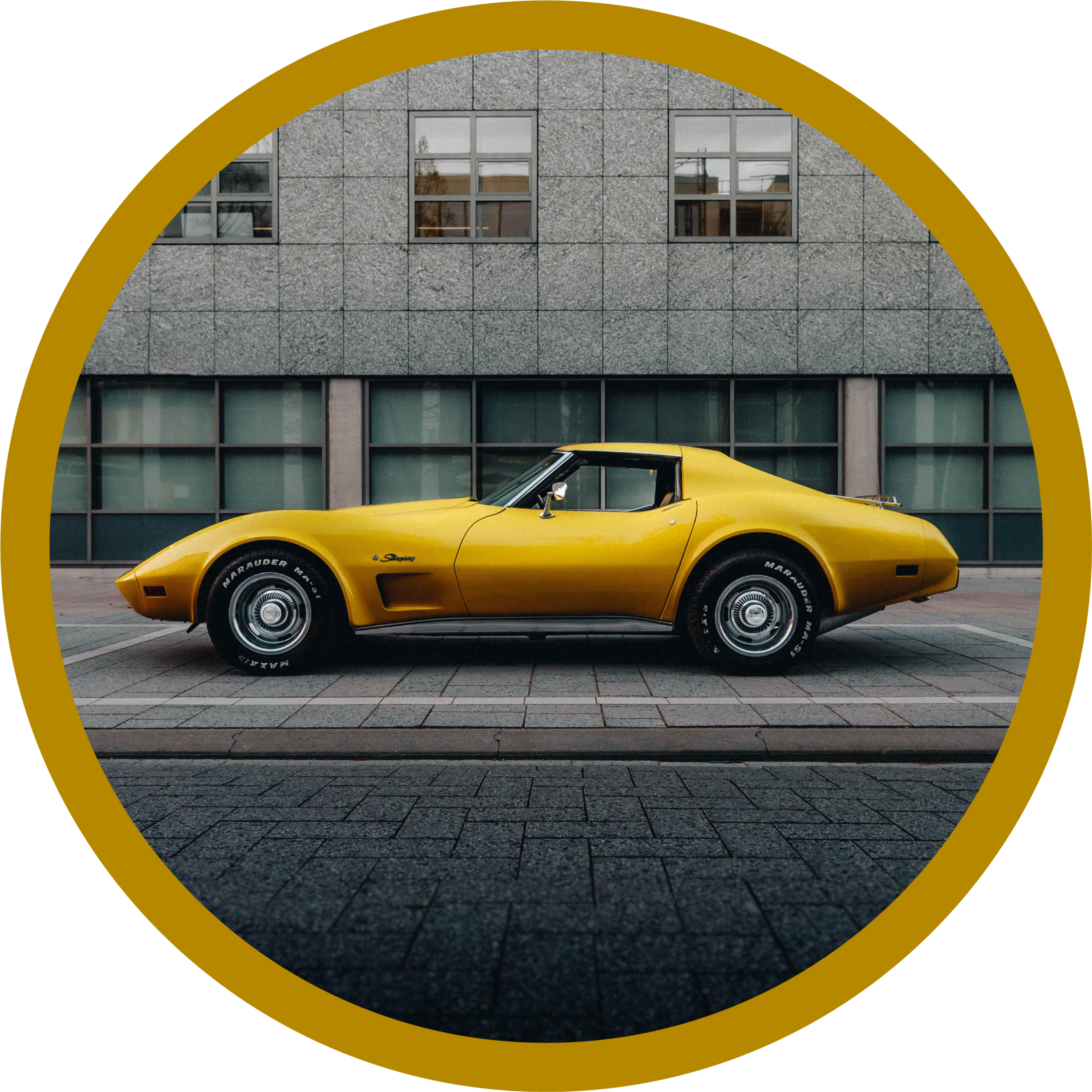 Chevrolet corvette vintage tæppe - TenStickers
