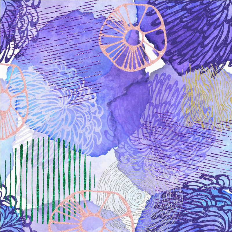 Lilla abstrakt baggrund teen vinyl tæppe - TenStickers