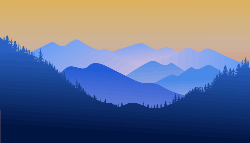 Bjergrig horisont natur vinyl tæppe - TenStickers