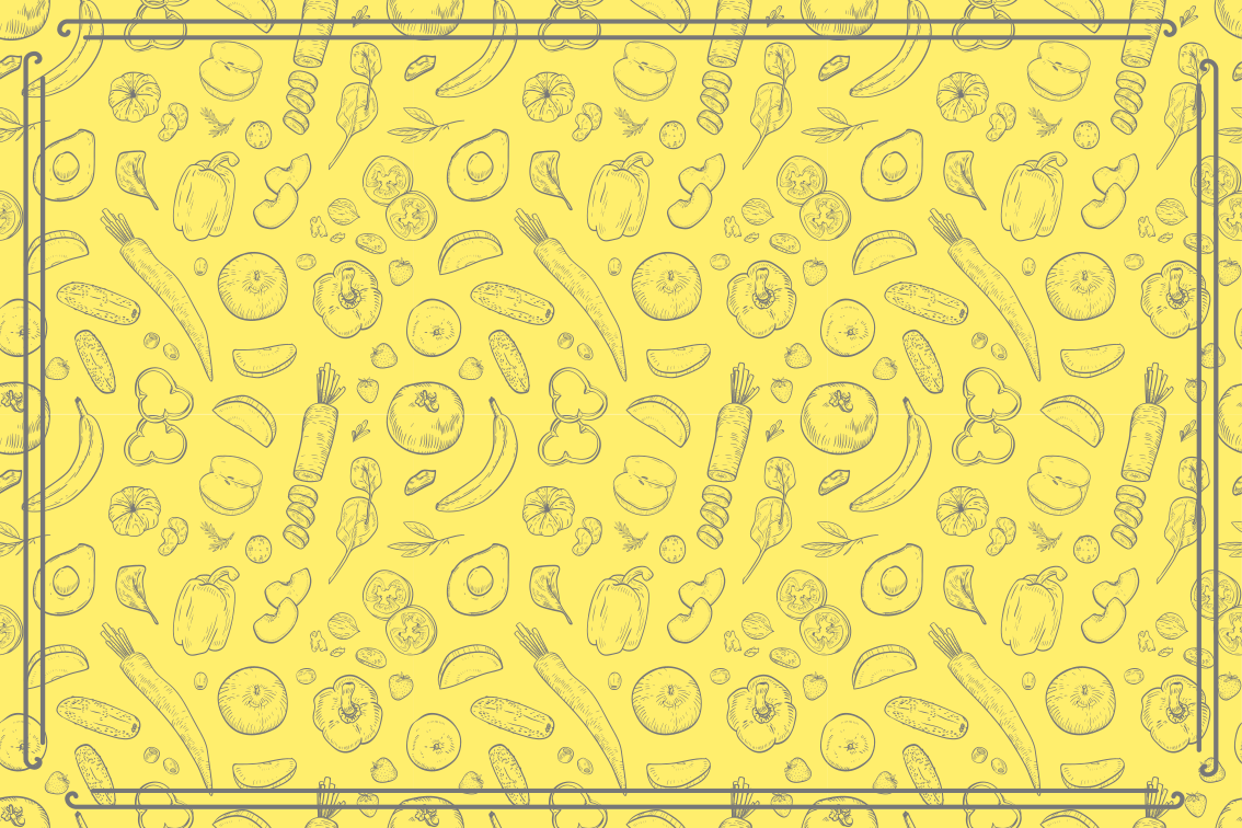 Finurligt frugtmønster vinyltæppe til køkkenet - TenStickers