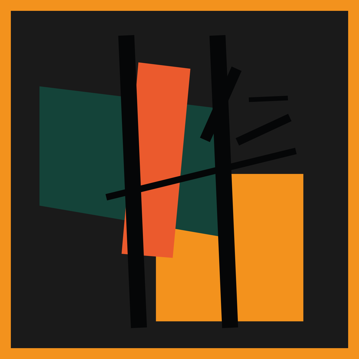 Firkanter og rektangler abstrakte kunsttæpper - TenStickers