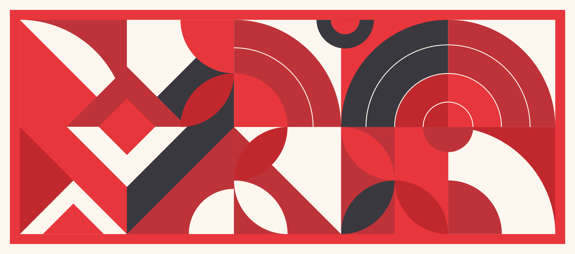 Dristige abstrakte former geometriske vinyl tæppe - TenStickers