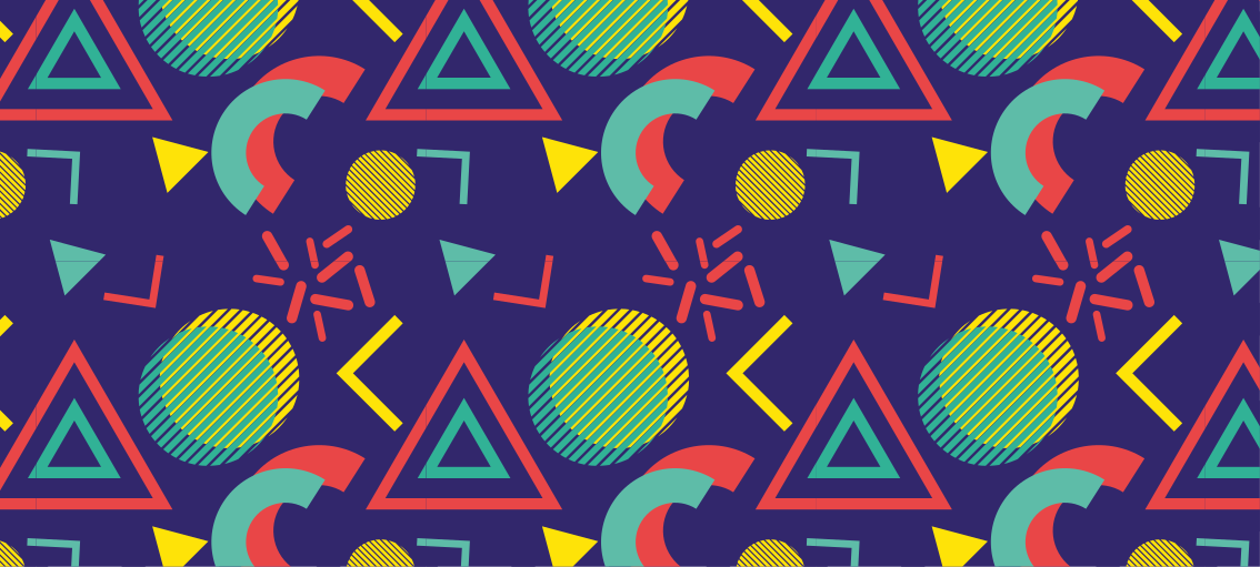 Stærke farver maler geometriske tæpper - TenStickers