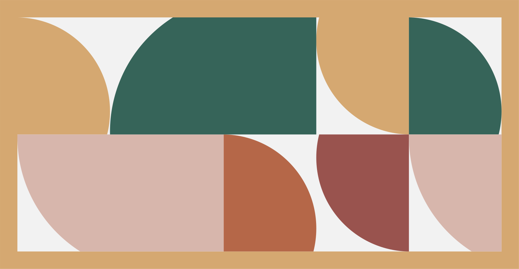 Kantede abstrakte segmenter moderne vinyl tæppe - TenStickers