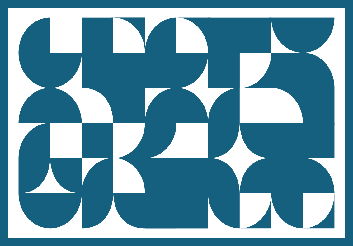 Blåt abstrakt motiv geometriske vinyl tæppe - TenStickers