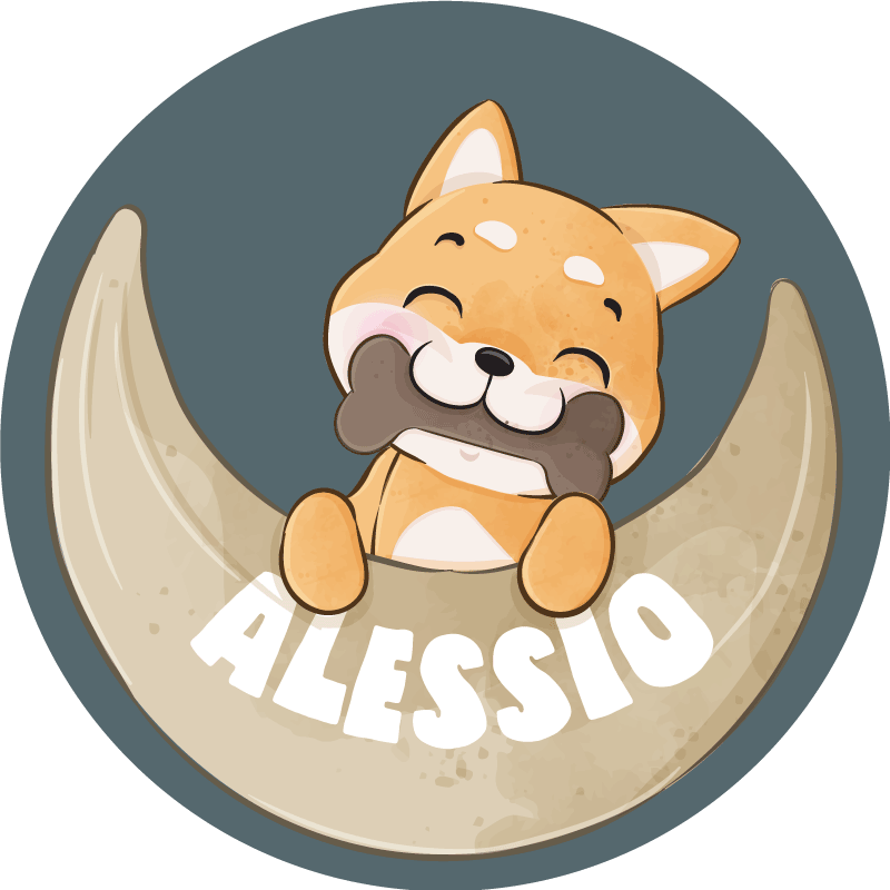 Søde dyr doggy mops personlig dækkeservietter - TenStickers