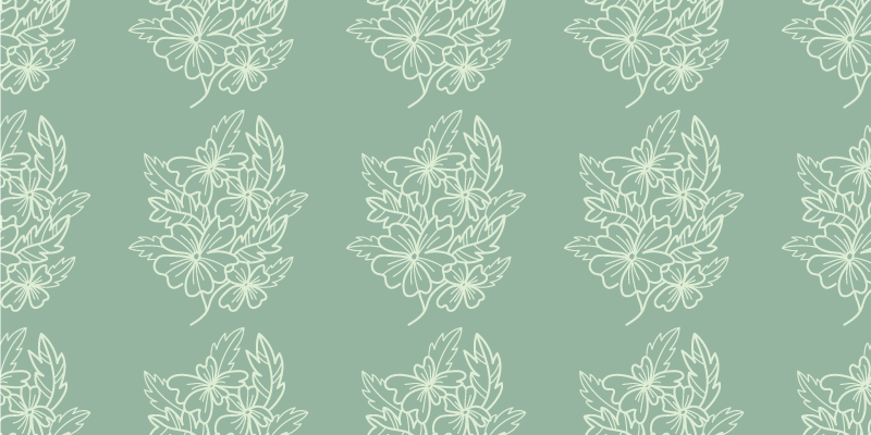 Yndefulde elementer Blomster og planter vinyltæppe - TenStickers