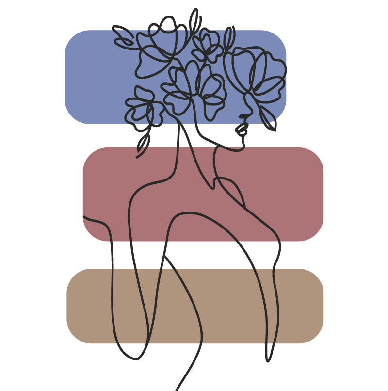 Yndefuld botanisk omrids minimalistiske vinyl tæppe - TenStickers